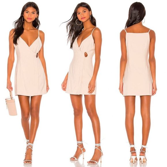 L'Academie Dresses & Skirts - NWT L'ACADEMIE x Revolve The Brigitte Mini Dress in‎ Sand Sz L